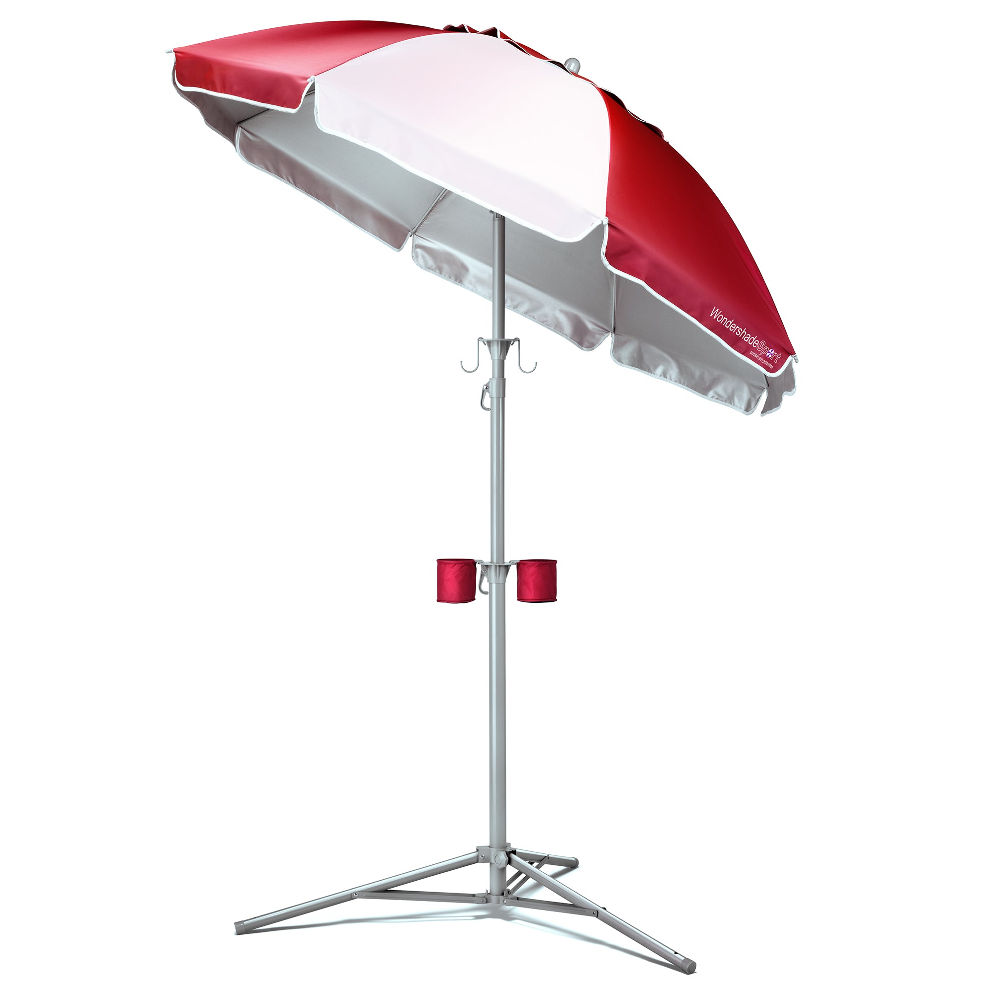Wondershade Portable Sun Shade red/white, with cupholders