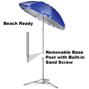 Built-in Sand makes Wondershade ready for the beach. The included tripod provides a stable footing everywhere else.