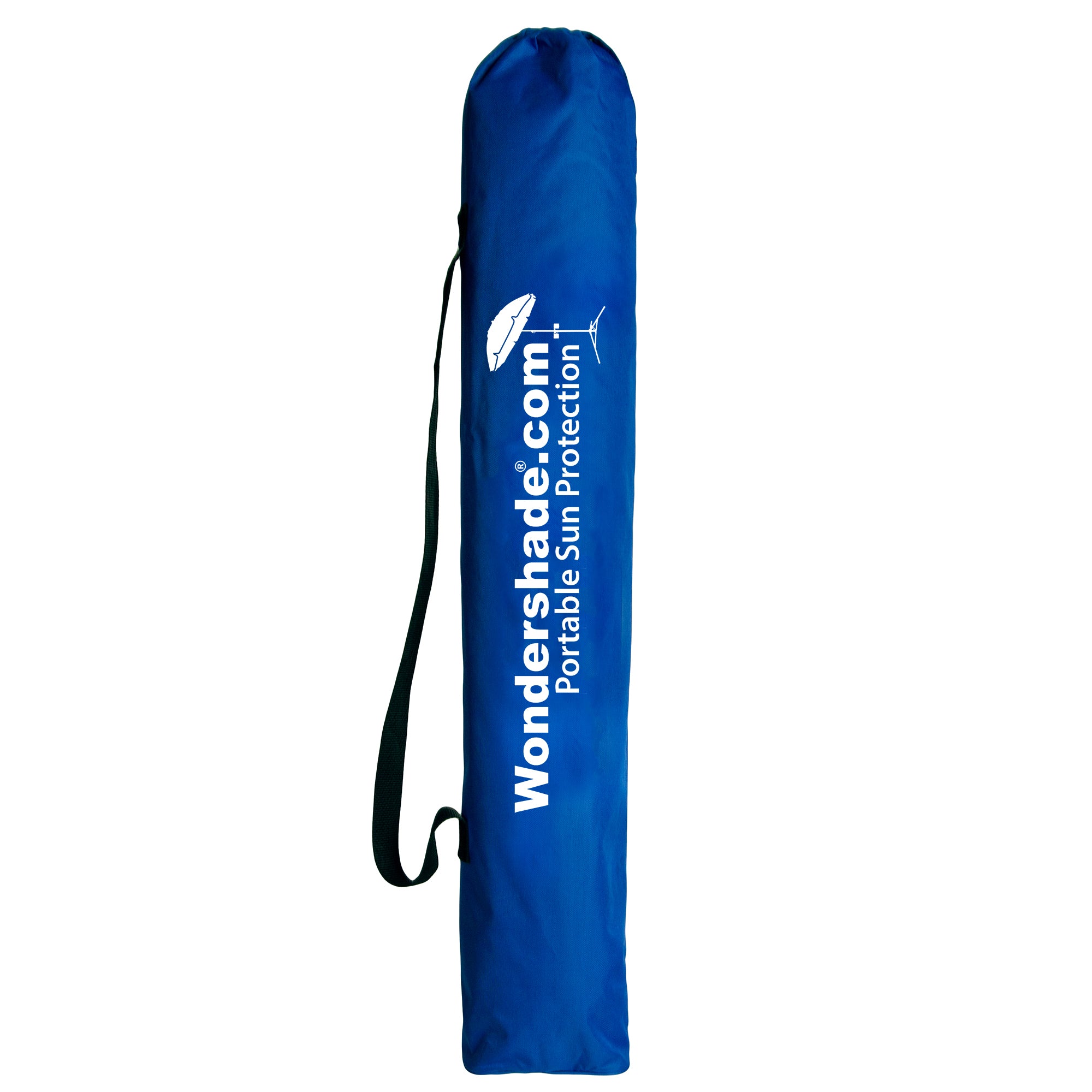 Blue carry bag for Ultimate Wondershade portable shade umbrella