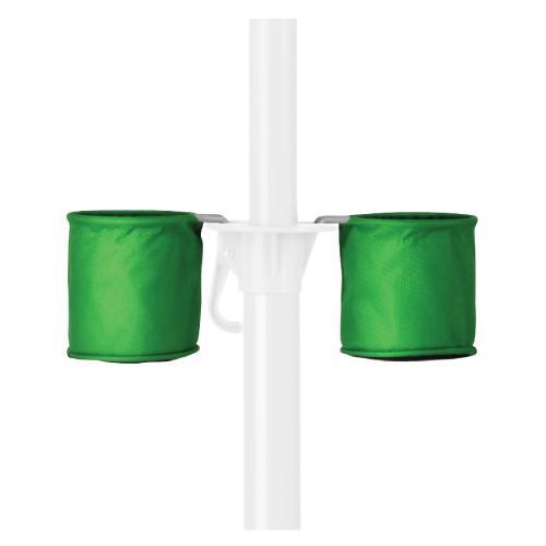 Green cupholders for Ultimate Wondershade, close up