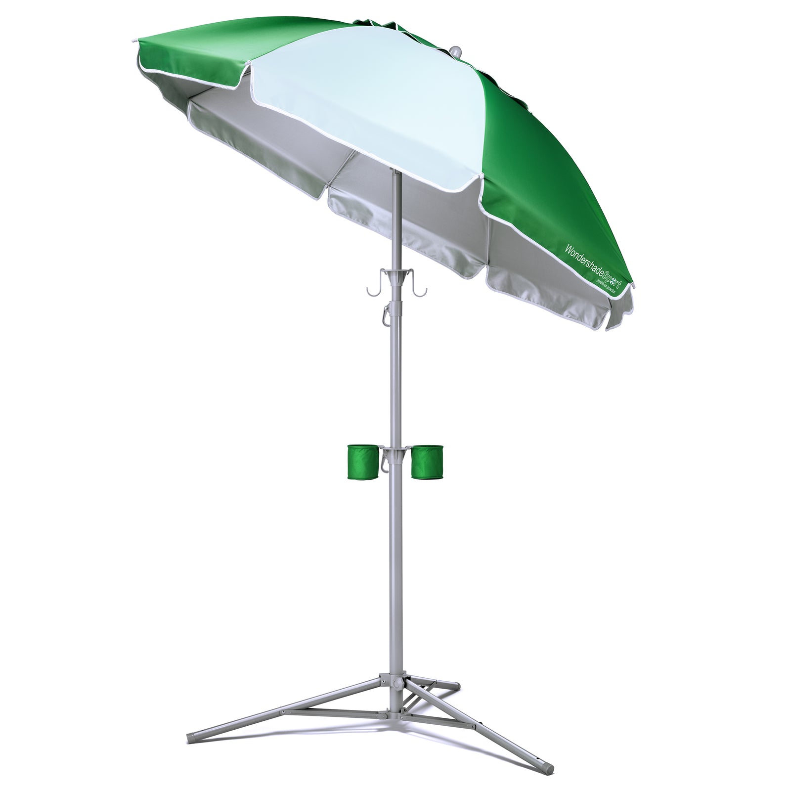 Wondershade Portable Sun Shade green/white, with cupholders