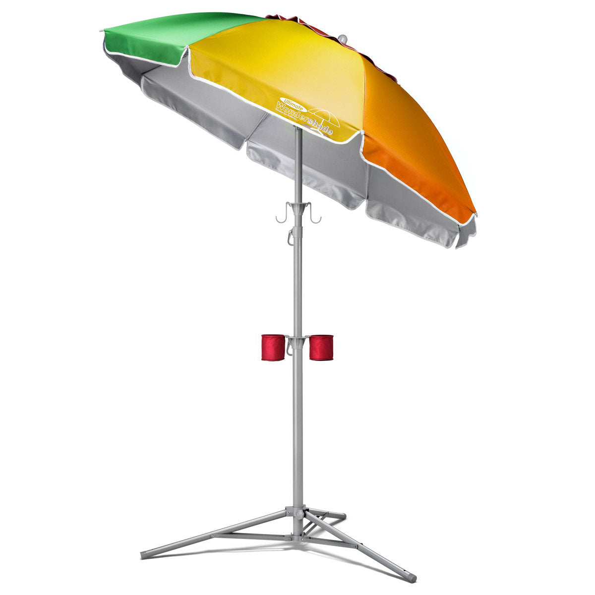 Ultimate Wondershade portable shade, rainbow, with cupholders, alternate view