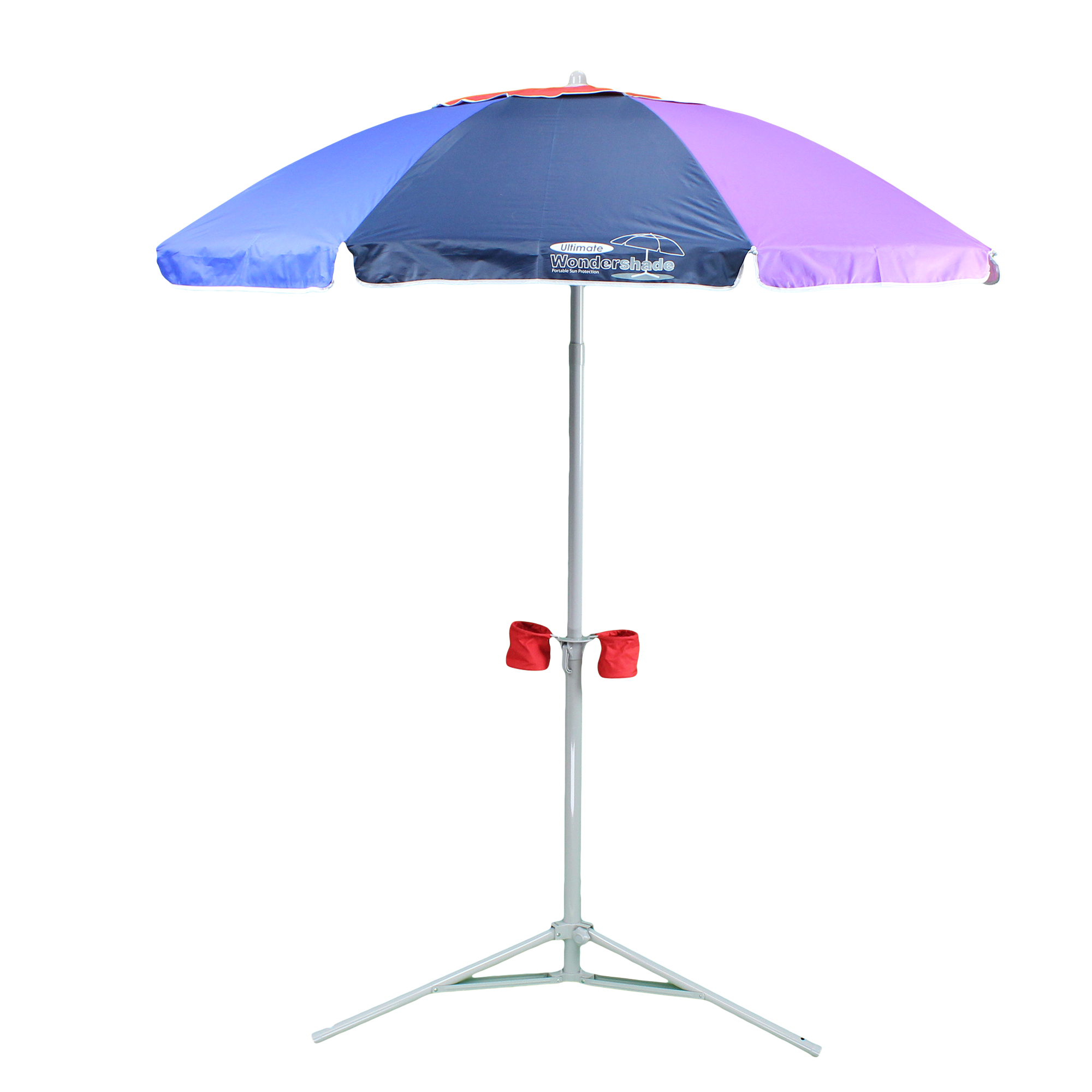 Ultimate Wondershade portable shade, rainbow, with cupholders