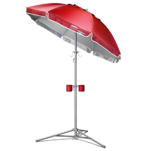 Wondershade Portable Sun Shade Red, with cupholders